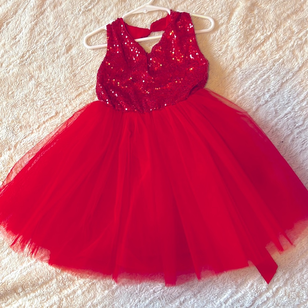 Christmas dress with sequined top